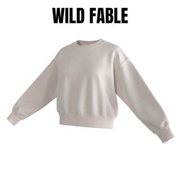 wild fable Sweaters - 012 Wild Fable Cream Crewneck Sweater